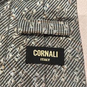 Cornali grey and brown silk tie made in Italy